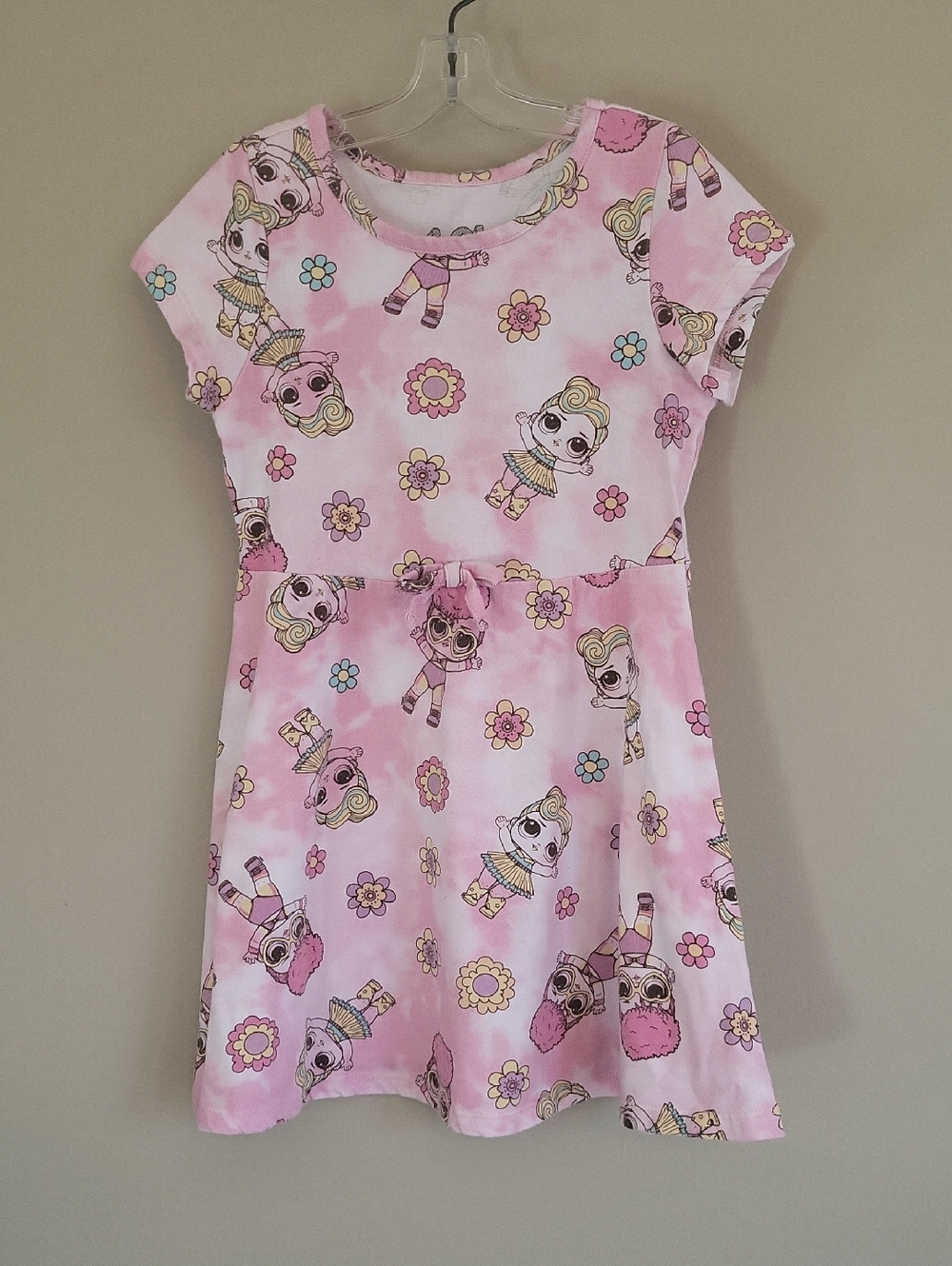 L.O.L. Surprise! pink character print short sleeve dress